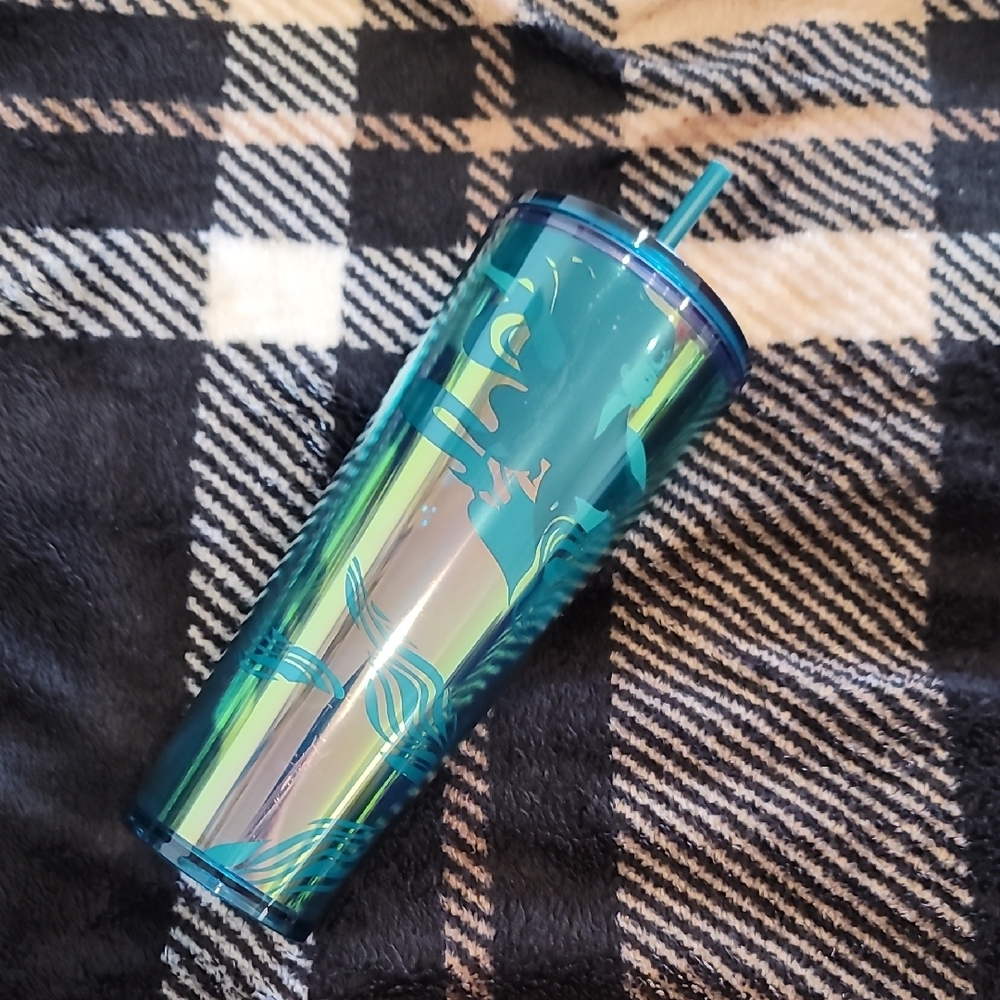 Starbucks Teal Tumbler with Straw